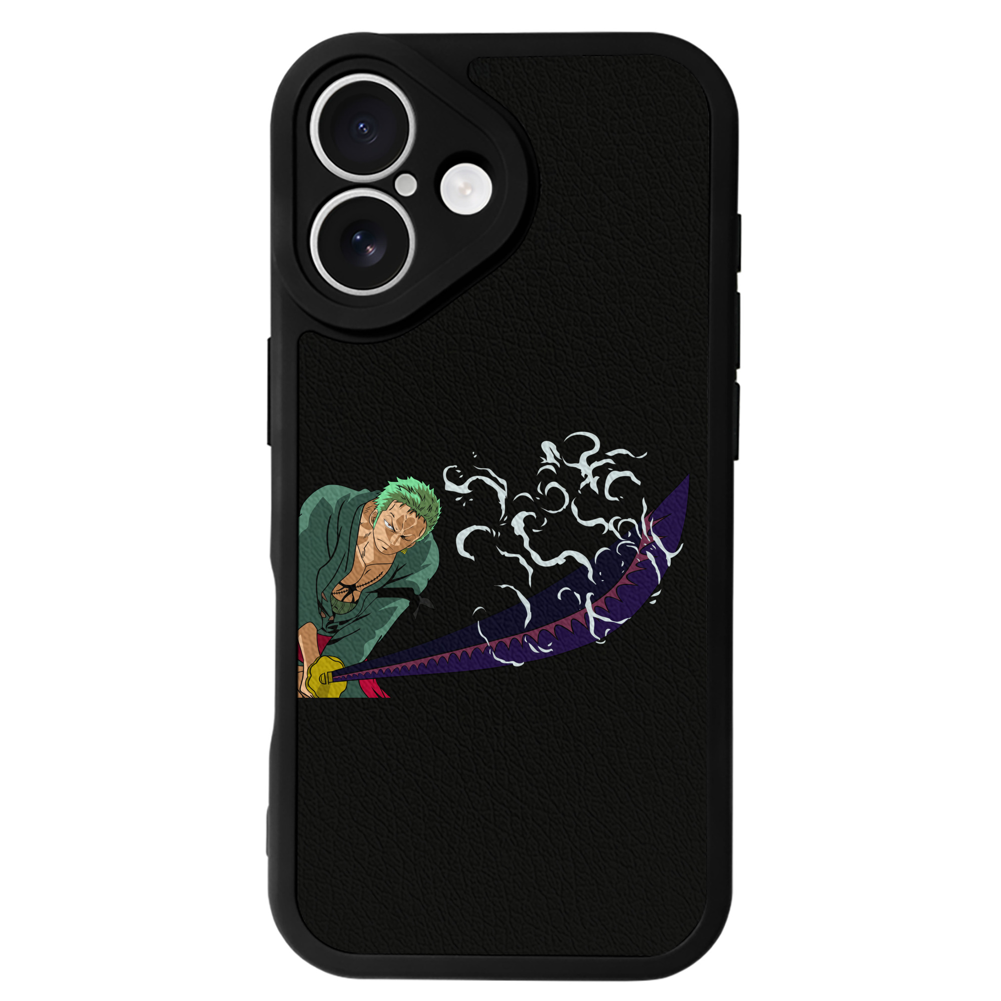 （画像用） ワンピース ロロノア・ゾロ ONE PIECE Roronoa Zoro 【iPhone 16シリーズ対応】シリコンスマホケース（レザー調） 材質：シリコン